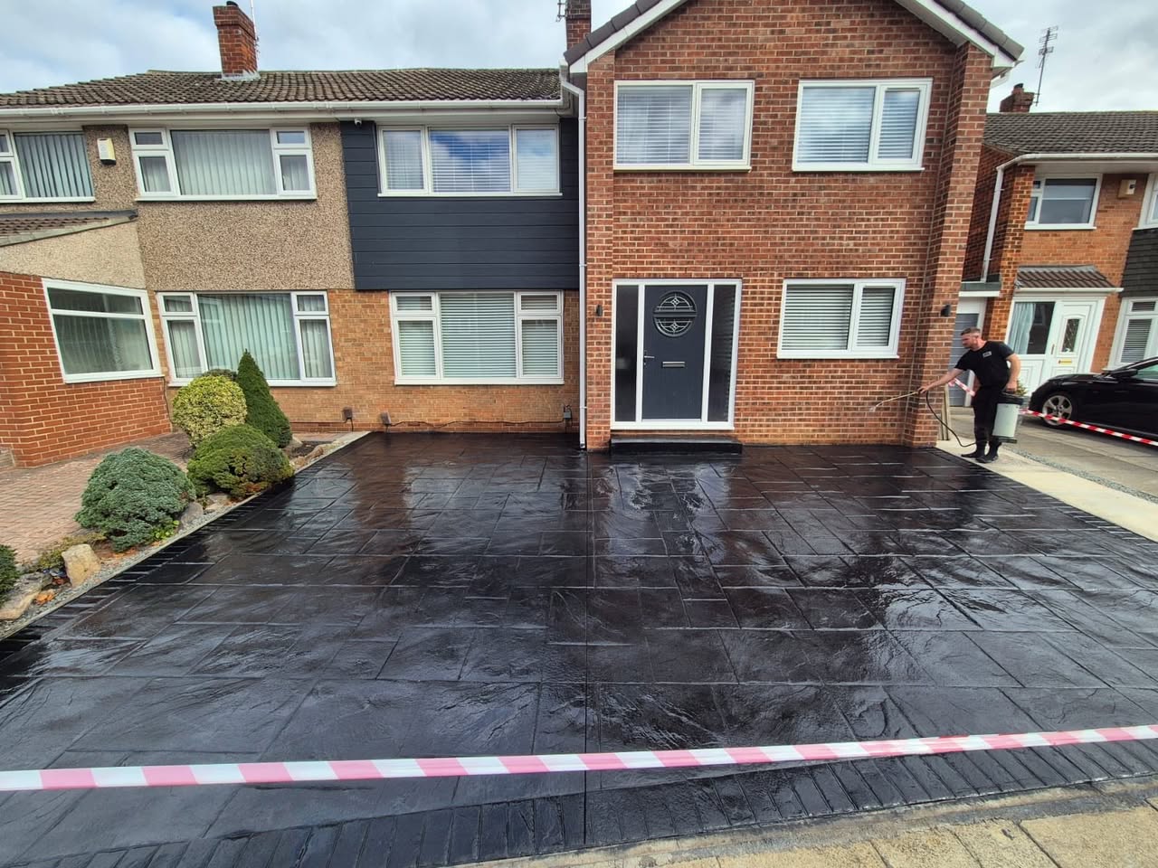 Pattern imprinted concrete driveway — Darlington